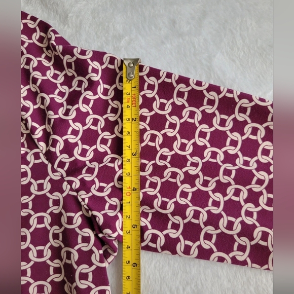 CharterClub 3/4 Sleeve Button-up Women's Blouse Burgundy Color SIZE S - Picture 14 of 15